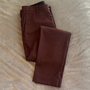 J.Crew Ludlow Slim-Fit, Stretch 4-Season Wool Pants in Mahogany , 31 X 32